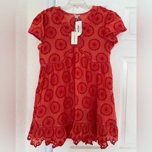 Sundance Coral Daysong Eyelet Coverup
